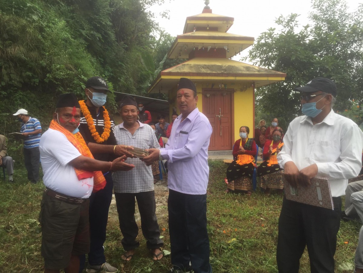 व्यासको सत्यवती गुफाका लागी  तीन लाखको अक्षयकोष स्थापना