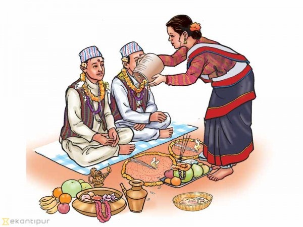 नेवार समुदायमा आज पनि भाइटीका