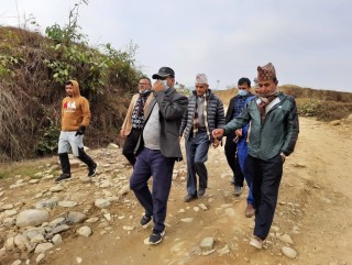 सासंद सिग्देलद्धारा दुईपिप्ले, शिशाघाट वाट टाकान्जाको वाटो निरिक्षण