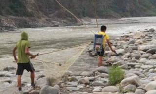 छेपेटार स्थित दरौदी नदीमा करेन्ट लाएर माछा मार्ने ३ जना पक्राउ