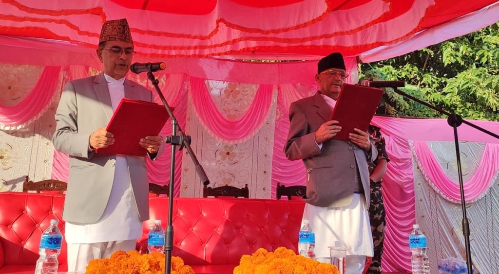 बागमती प्रदेशका नवनियुक्त मुख्यमन्त्री पाण्डेद्वारा शपथ ग्रहण