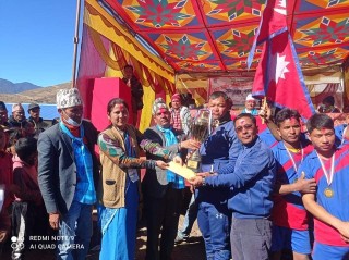 जुम्लामा भलिबल प्रतियोगिता : महिलातर्फको उपाधि तातोपानी गाउँपालिकालाई