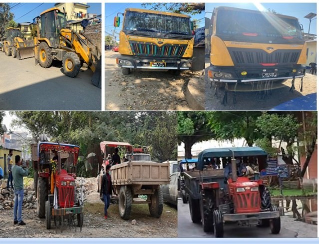 चितवनमा नदीजन्य पदार्थको अवैध चोरी गर्ने १० वटा सवारीसाधन नियन्त्रणमा