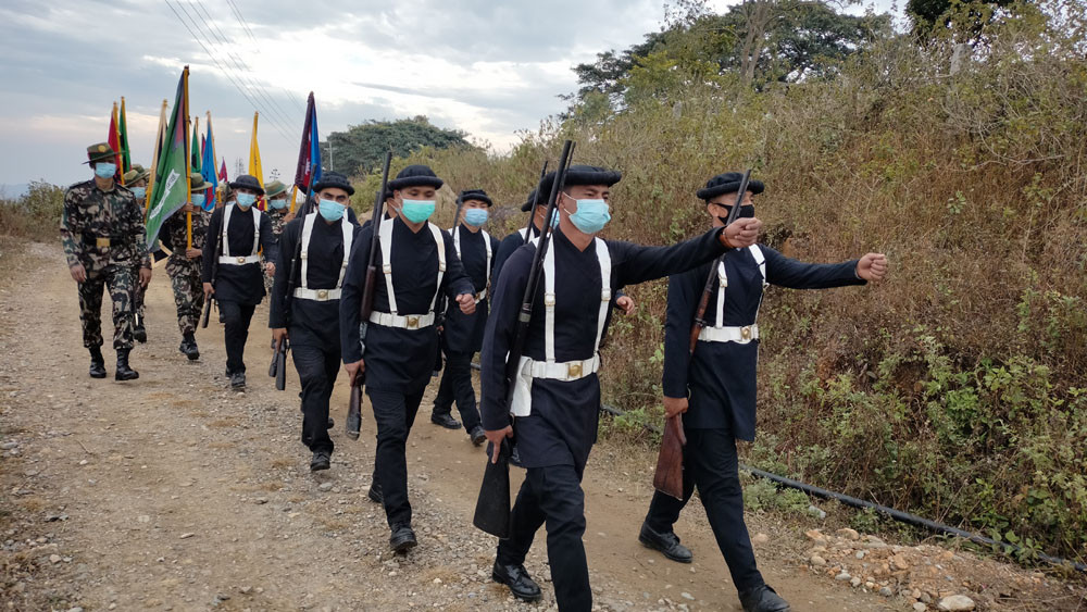 उदयपुरगढी दरबार क्षेत्रमा नेपाली सेनाको एकीकरण पदयात्रा