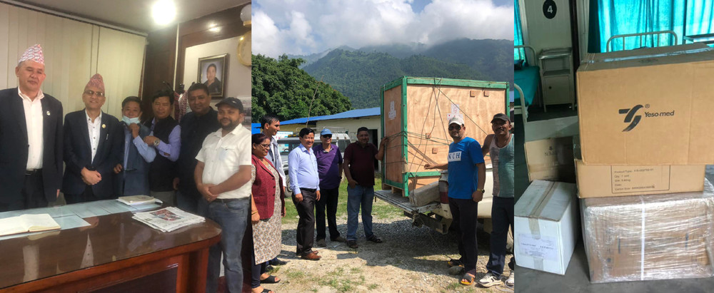 नेकपा एसका नेता नरेन्द्र कङ्दङ्वा र स्वास्थ्यमन्त्री भवानी खापुङको पहलमा इच्छाकामना अस्पताललाई थप स्वास्थ्य सामाग्री जुट्दै