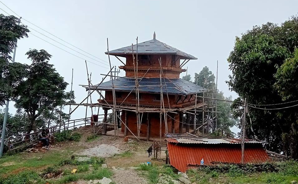इच्छाकामना मन्दिरको पुर्ननिर्माण कार्य : ३ बर्षमा ७५ प्रतिशत मात्रै