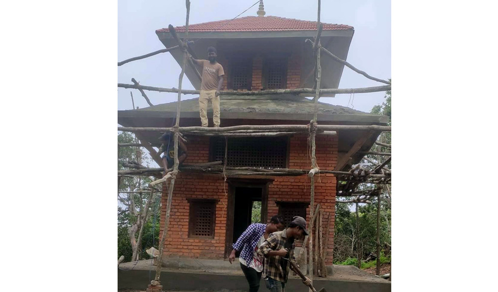 गोरखा भुम्लिचोक स्थित भैरवी मन्दिरको निर्माण ९० प्रतिशत सम्पन्न