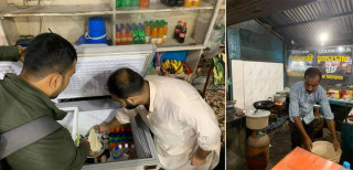 खाद्य विभागद्वारा मुग्लिन बजारका होटलहरुको अनुगमन