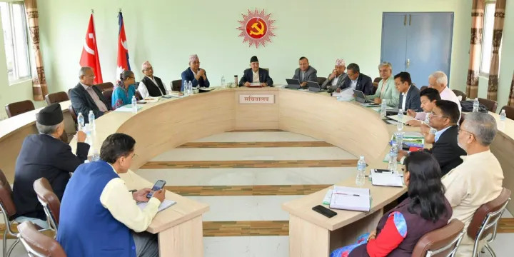 उम्मेद्वार टुंगो लगाउन एमाले सचिवालय बैठक बस्दै