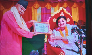 त्रिवेणी भगवती माईको प्राङ्गणमा कथा वाचन सुरु, पहिलो दिन मनकामनाका मूल पूजारी इन्सान थापाद्वारा ५३ हजार नगद दान