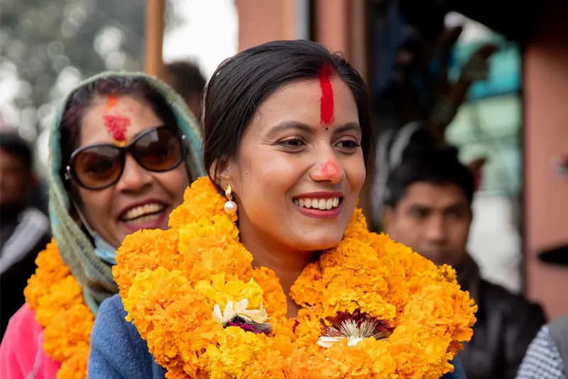 काठमाडौं २ बाट निर्वाचित स्वतन्त्र पार्टीकी सोविता गौतमले विजय र्‍याली नगर्ने, चौतारीमा बसेर गफ गर्ने
