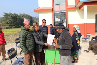 म्याग्देमा अव्यवस्थित वसोवासी ११५३, भुमिहिन सुुकुम्वासी ६५, भुमिहिन दलित ८५ लाई निस्सा वितरण सम्पन्न