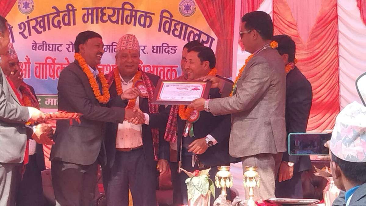 धादिङको मझिमटारमा अवस्थित शंखादेवी माविले मनायो ५७ औँ बार्षिकोत्सव