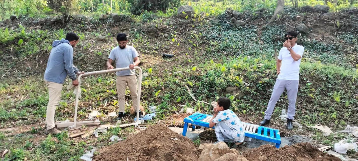 सत्रसयमा खुल्ला व्यायामशाला बनाउँदै आँबुखैरेनी गाउँपालिका