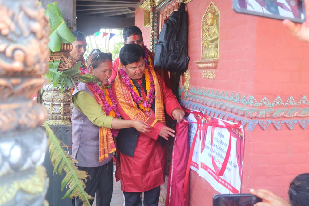 इच्छाकामना माईको मन्दिर पुनःनिर्माण सम्पन्न, अध्यक्ष दान बहादुर गुरुङद्वारा समुद्घाटन