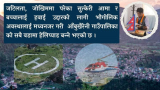 जोखिममा परेका सुत्केरीलाई हवाई उद्दार गर्न आँबुखैरेनीले सबै वडामा हेलिप्याड बनाउने