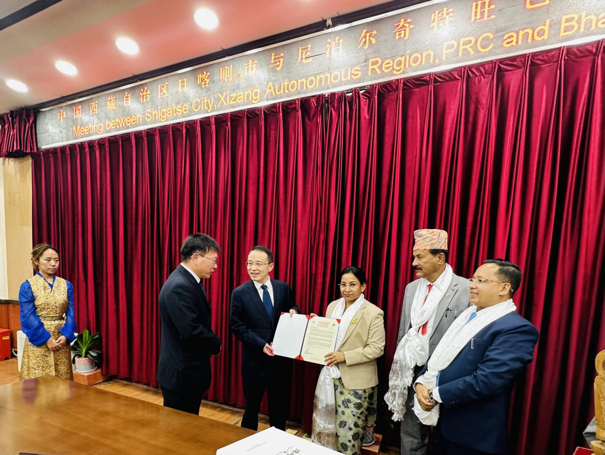 भरतपुर महानगर र चीनको सिगात्से सिटीबीच दुई पक्षिय हितमा काम गर्ने सहमति
