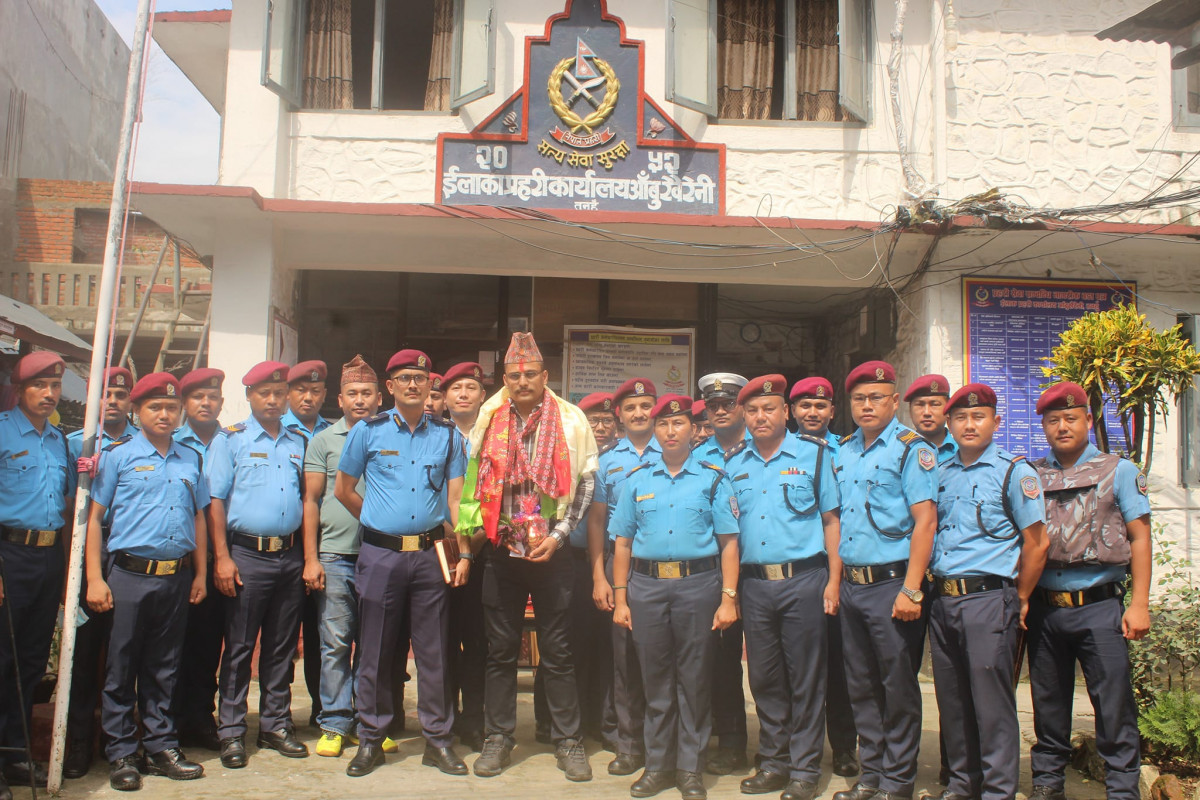 इलाका प्रहरी आँबुखैरेनीका प्रमुख प्रनि गायत्री राज शर्माको विदाई, नयाँ प्रनि शिव थापाको स्वागत