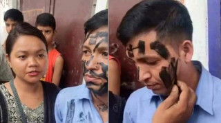 जनकपुरमा हिन्दू धर्मको गलत व्याख्या गर्दै क्रिश्चियन धर्मको प्रचार गर्ने महिला-पुरुषलाई कालोमोसो दलियो