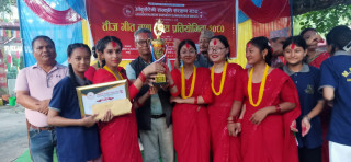 आँबुखैरेनीमा आयोजित खुल्ला तिज गित तथा नृत्य प्रतियोगितामा मर्स्याङदी बाल ज्योति मावि प्रथम