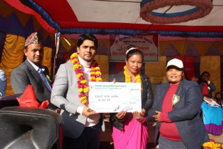 आँबुखैरेनीको भागेमा अवस्थित छिम्केश्वरी माविमा एक लाखको अक्षयकोष स्थापना