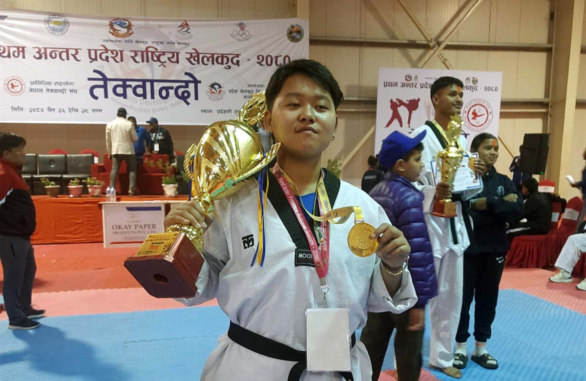 इच्छाकामनाकी तोक्वान्दो खेलाडी सुप्रिका गुरुङले फेरी जितिन् अर्को गोल्ड मेडल