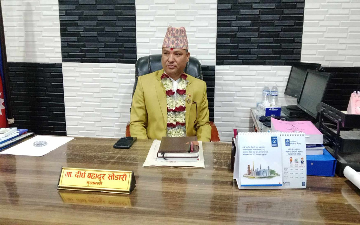 सुदूरपश्चिमका मुख्यमन्त्री दीर्घ सोडारीले आज विश्वासको मत लिँदै
