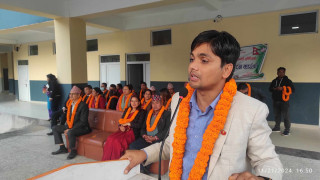 आँबुखैरेनी गाउँपालिकाद्वारा रामशाह मावीमा विधार्थी बचत खाता उद्घाटन