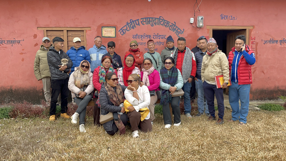 तमू प्ये ल्हु संघद्वारा देवघाटको कराँदीप सामुदायिक होमस्टेको अवलोकन,  संस्थागत विकासमा टेवा पुग्ने विश्वास