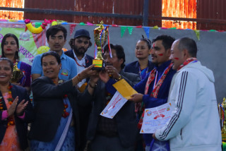 धार्चेमा तीन विधामा ब्याटमिन्टन प्रतियोगिता सम्पन्न