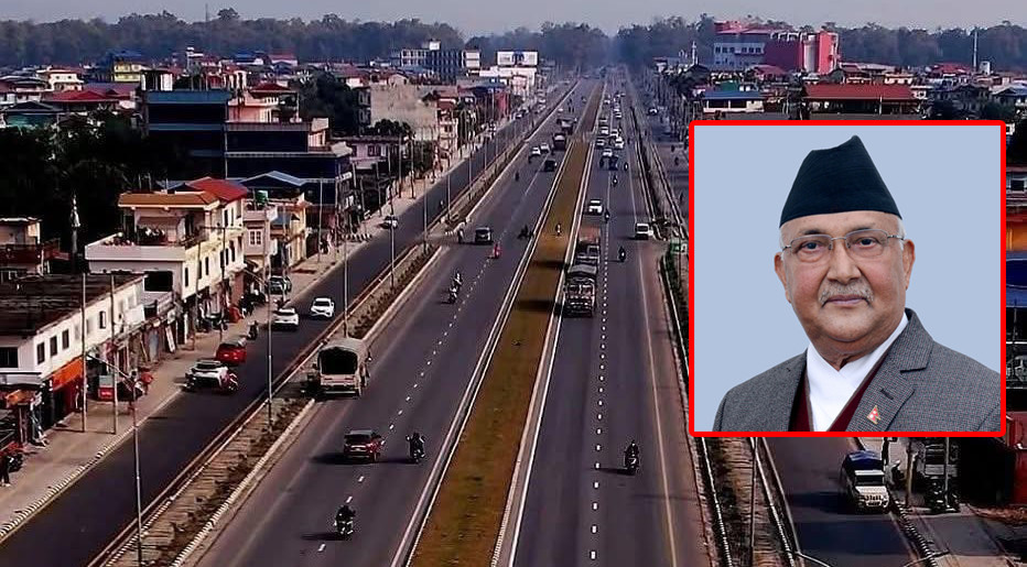 भरतपुरको ‘सिक्स लेन’ सडक विस्तारको काम सकियो, उद्‍घाटनका लागि चैत २५ मा प्रधानमन्त्री ओली चितवन आउने