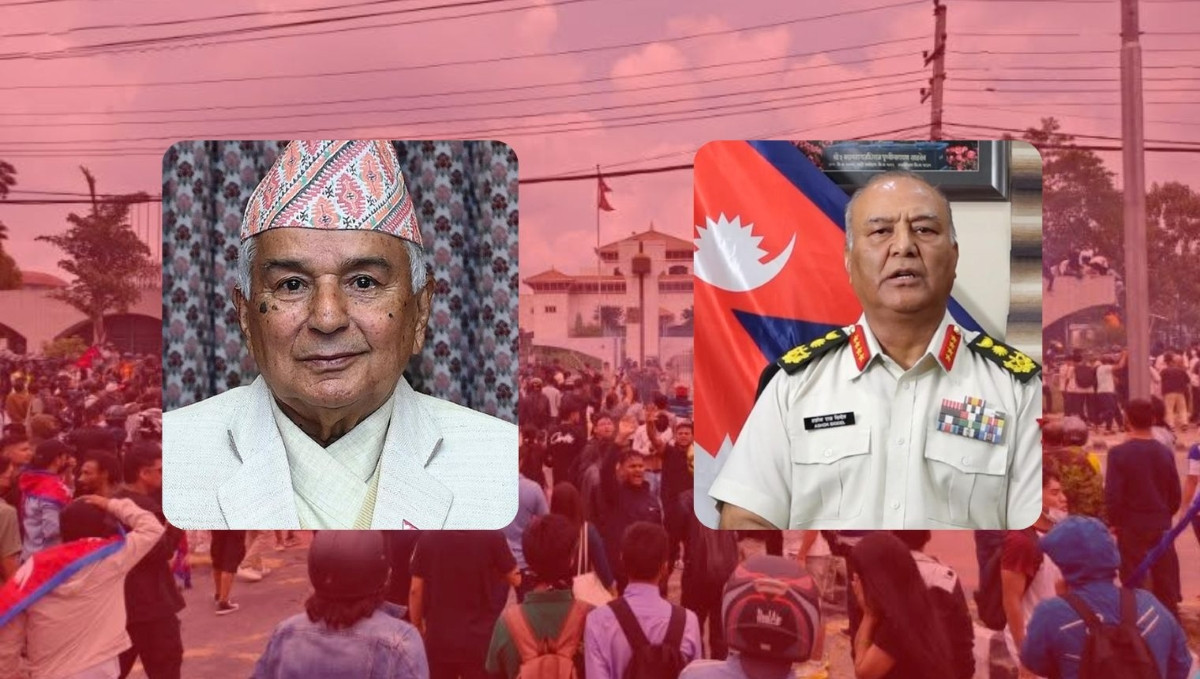 जेनजी प्रतिनिधिले आज राष्ट्रपतिसँग वार्ता गर्ने, हिजो मध्यरातमा प्रधानसेनापतिसँग छलफल